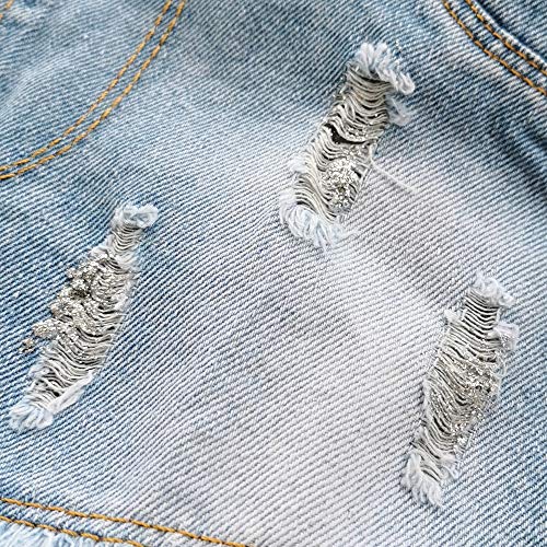 Image of KIDSCOOL SPACE Baby Little Girls Fox Flowers Embroidered Lace Denim Overall Dress