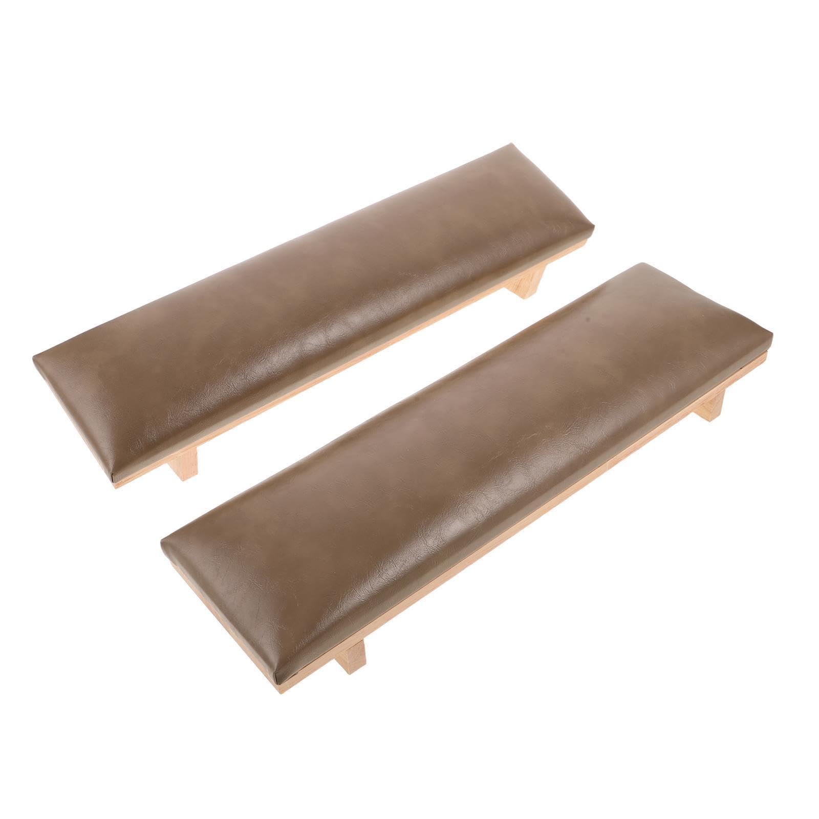 VALICLUD Reposabrazos para Manicura de Piel Sintética con Soporte de Madera 40x10 Cm Cojín Ergonómico para Salón de Uñas Soporte Duradero y Fácil Mantenimiento