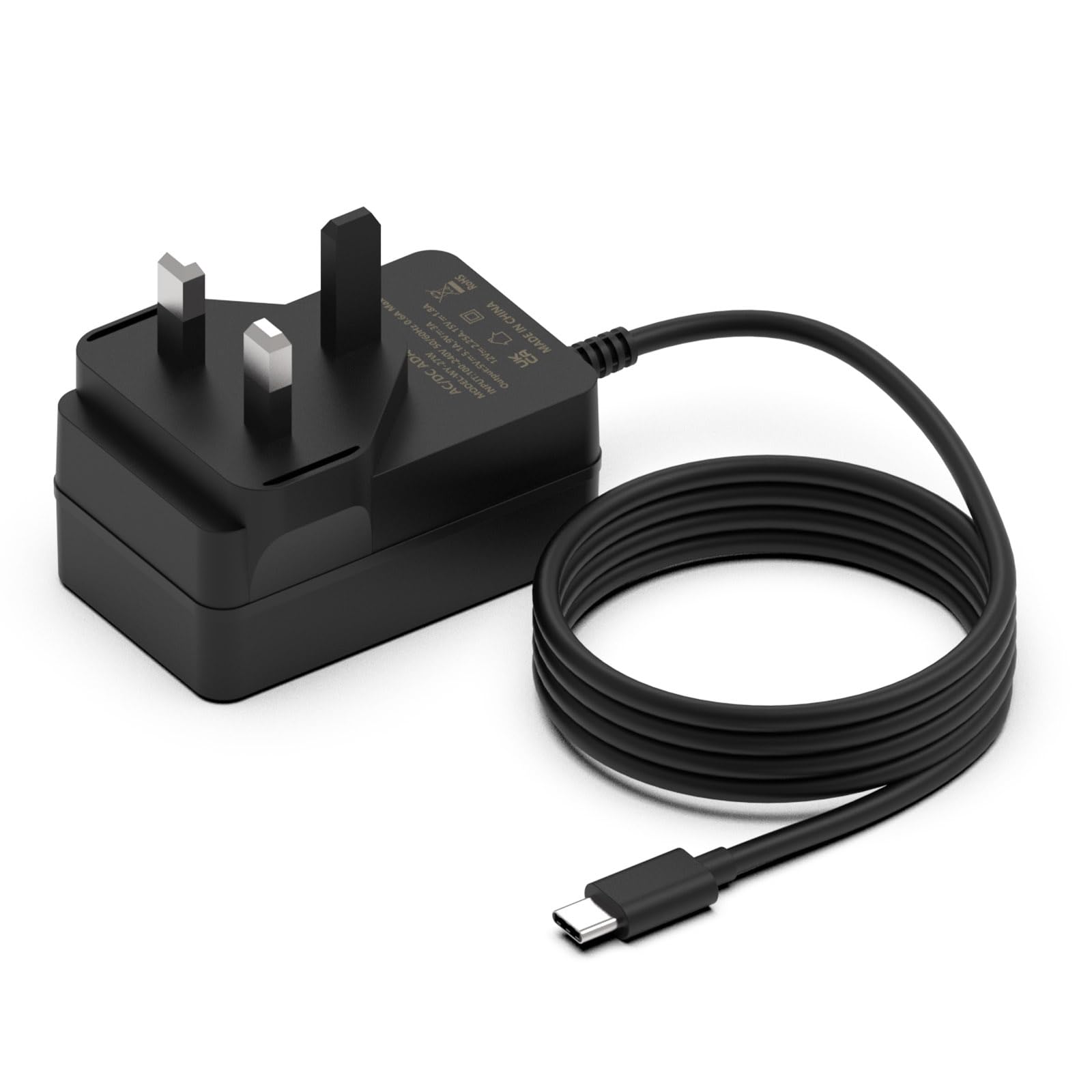 Hafiuege 27W USB-C Power Supply Compatible with Raspberry Pi 5
