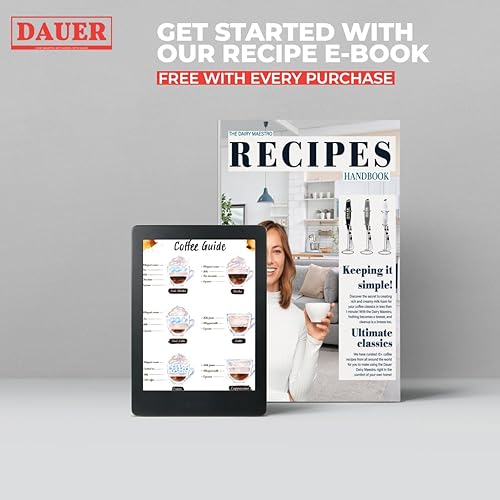 Miniatura 6 de Dairy Maestro - Espumador y batidor de leche prémium para bebidas de calidad barista. Perfecto para capuchinos, lattes, matcha, chocolates