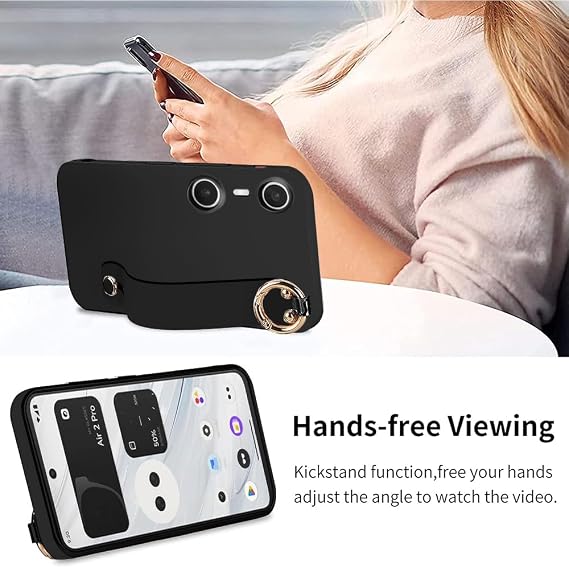 Xreal Beam Pro用Pusiikeer ケース、リストストラップハンドホルダーブレスレットシリコン保護カバーケース Xreal Beam Pro用 - ブラック
