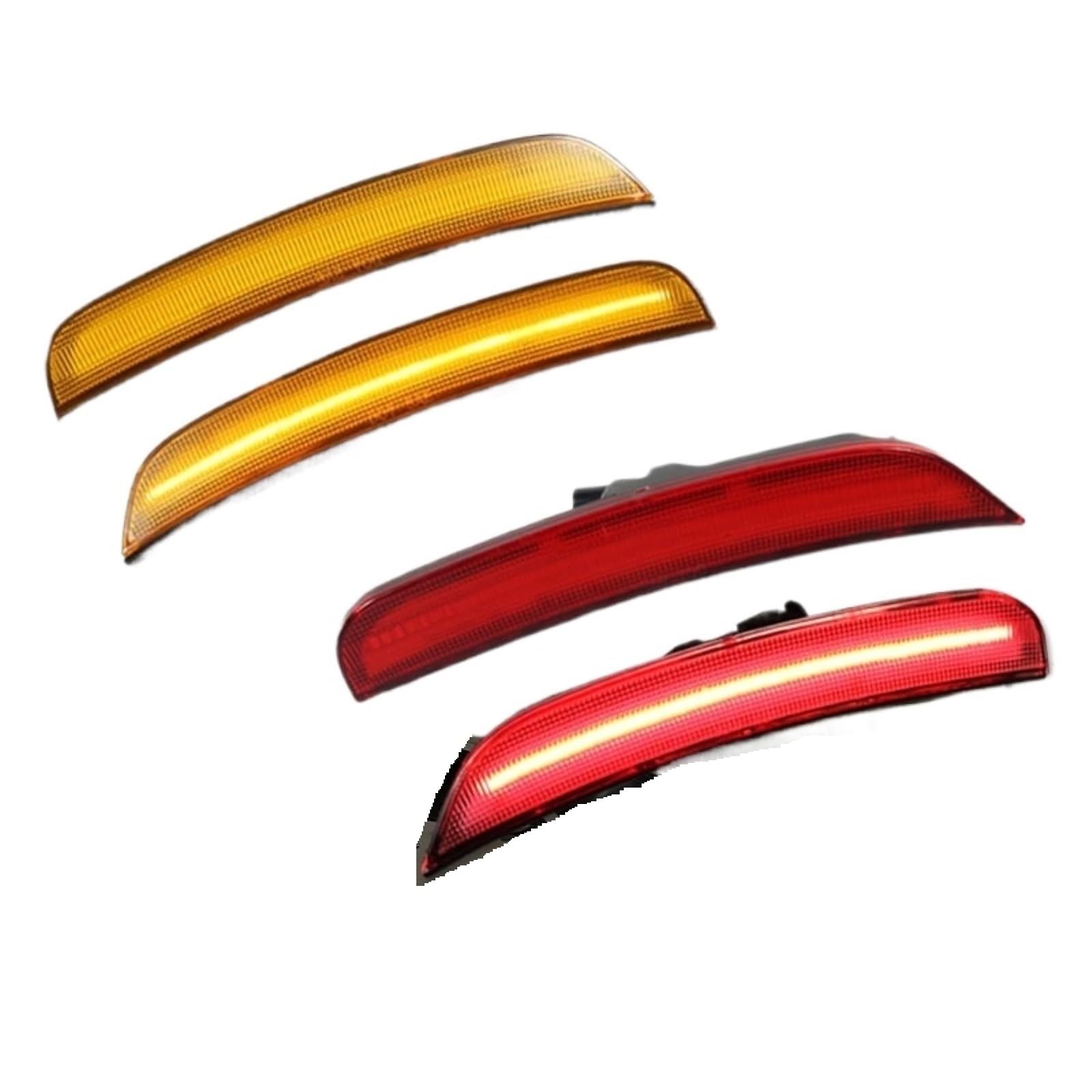 Voiture Clignotant Latéral Pour Chrysler 300 2015 – 2021 Feu De Position Pour Pare-chocs Avant/arrière Voiture Stationnement Clignotant Avant Ambre 12V Feux Position Latéraux(4pc Front Rear LED D)