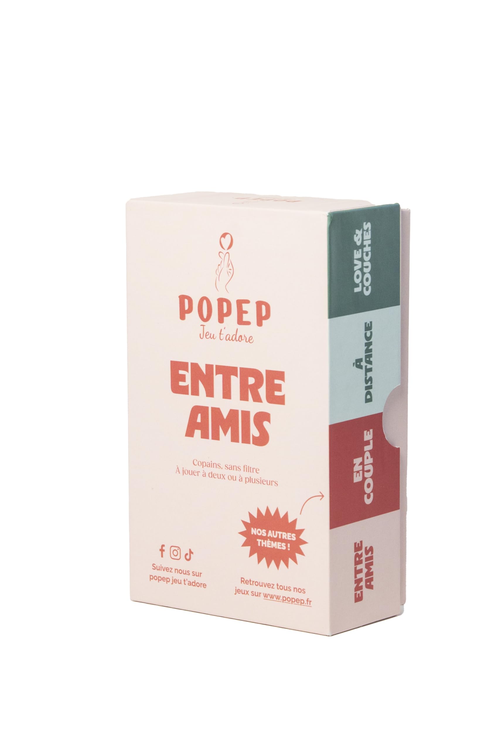 Popep Set of 100 Cards to Rediscover Yourself as Friends Gift Idea, Pastel Pink