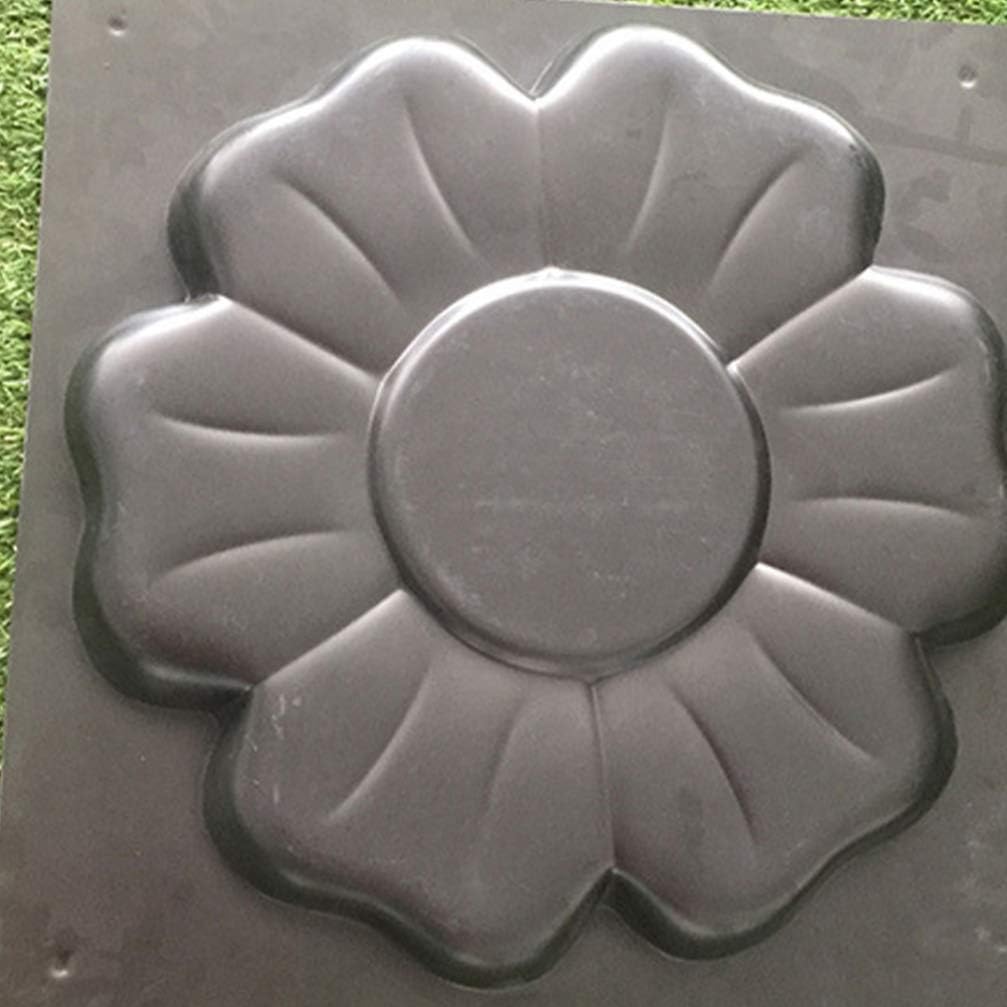 Hemoton Cement Mold Cement Mold Stone Decor Stepping Flower Shaped Garden Cement Pavement Brick Form DIY Floor Tile Cement Stone Decor Concrete Stepping Stone Molds Animal Stencils Animal Stencils