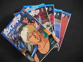 ガイア・ギア 全5巻　初版　富野由悠季 富野由悠季「ガイア・ギア全5巻初版セット 全巻帯付+Gaia Gear
