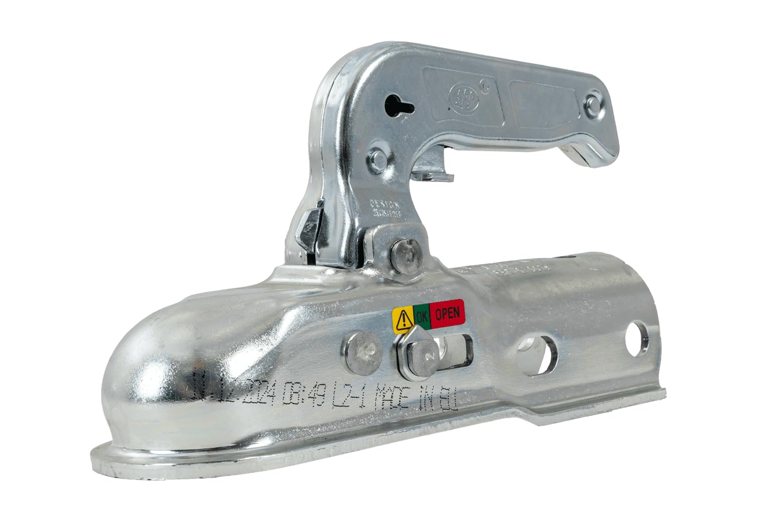 Steelpress BC-1200C - Giunto a testa sferica per rimorchio da 1200 kg con timone da 50 mm