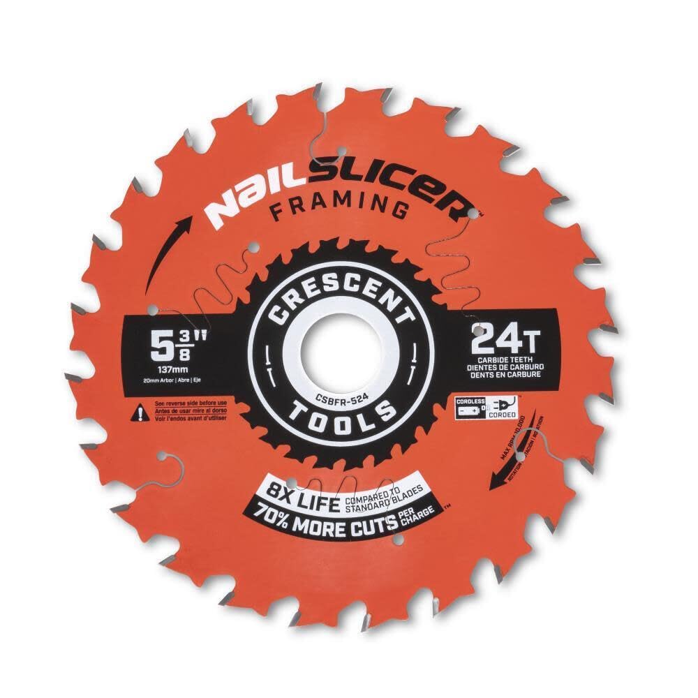 CSBFR-52 CSBFR-524 for Nailslicer Framing 5 3/8 in Circular Saw Blade CSBFR524