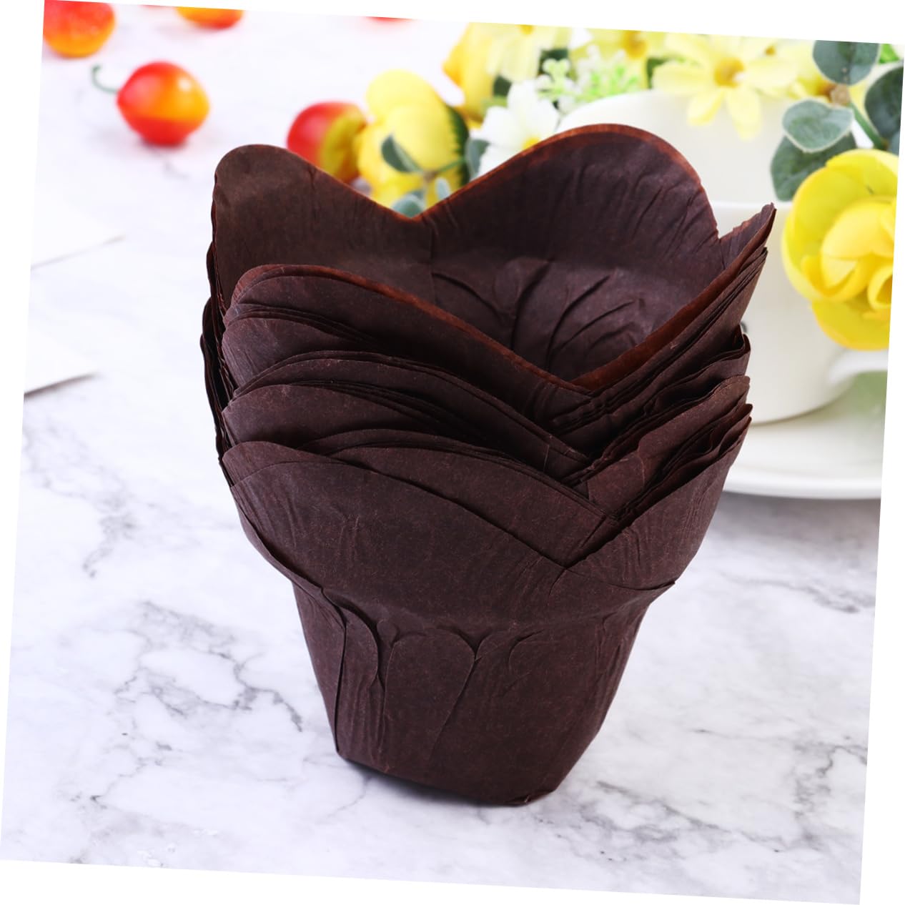 MAGICLULU 300stücke Muffin-papierbecher Hitzebeständige Backförmchen Aus Papier Sicher Für Küche Muffin Und Cupcake- Kaffee-farbe Für Partys Und Feiern