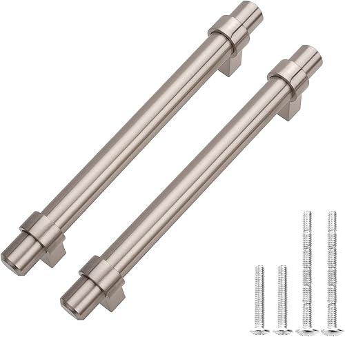 Miniatura 3 de Decobasics Tiradores de gabinete y cajón para cocina, baño, ducha, puerta, aparador (paquete de 10)  Herrajes europeos de acero inoxidable para