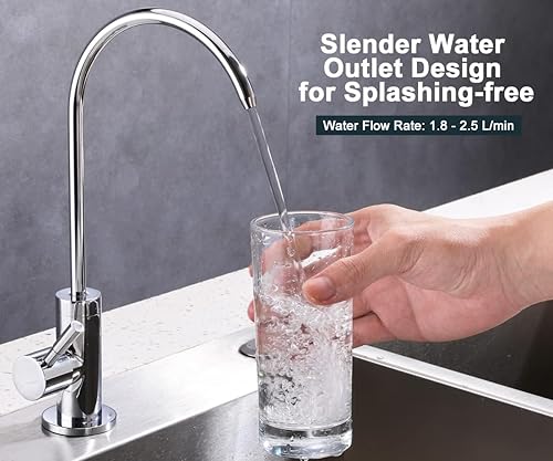 Miniatura 2 de ESOW Grifo de filtro de agua de cocina, grifo de agua potable 100% sin plomo, se adapta a la mayoría de unidades de ósmosis inversa o sistema de