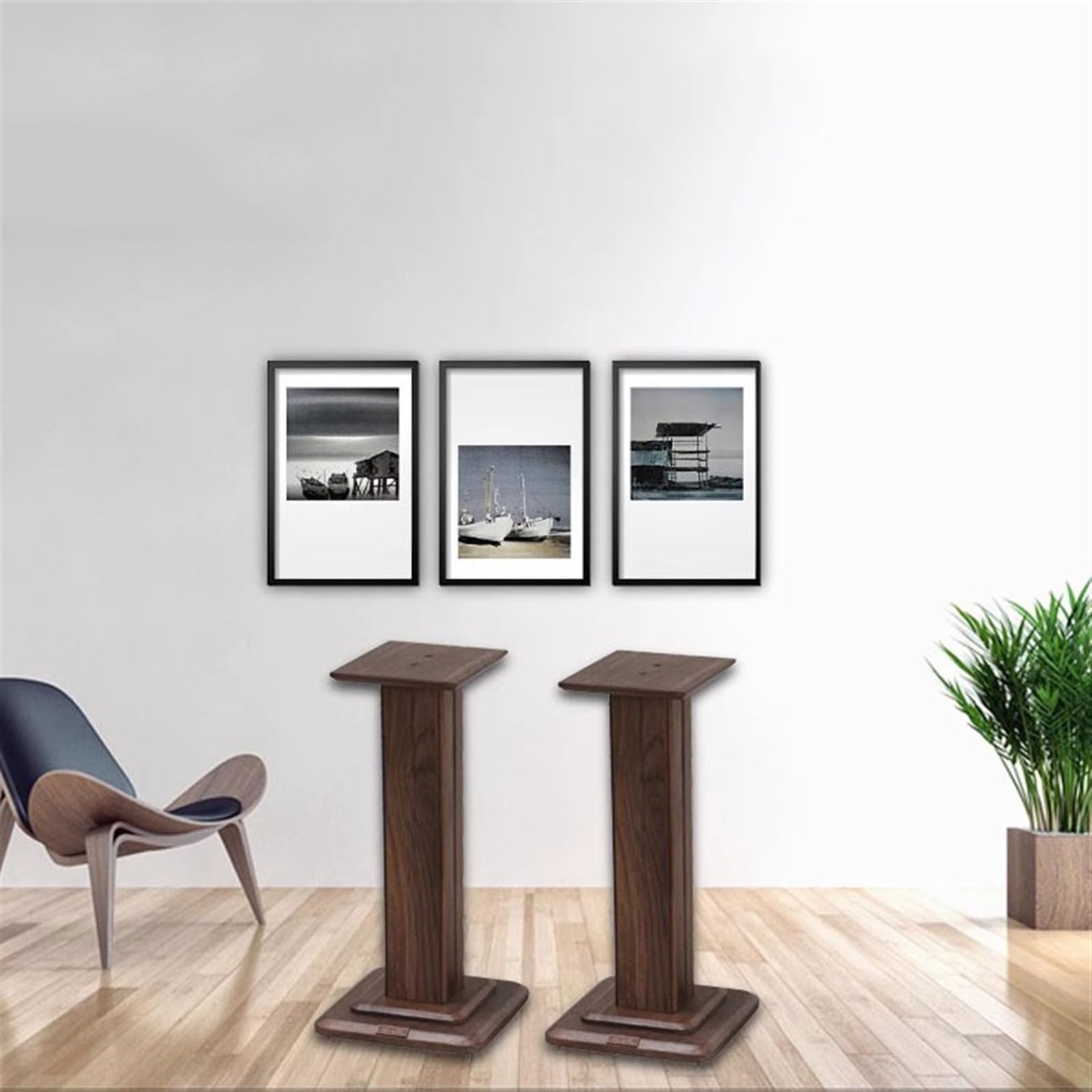 Soporte para Altavoz Soporte de Altavoz Madera Maciza estantería Estante Audio Soporte for Teatro Marco Envolvente(30CM)
