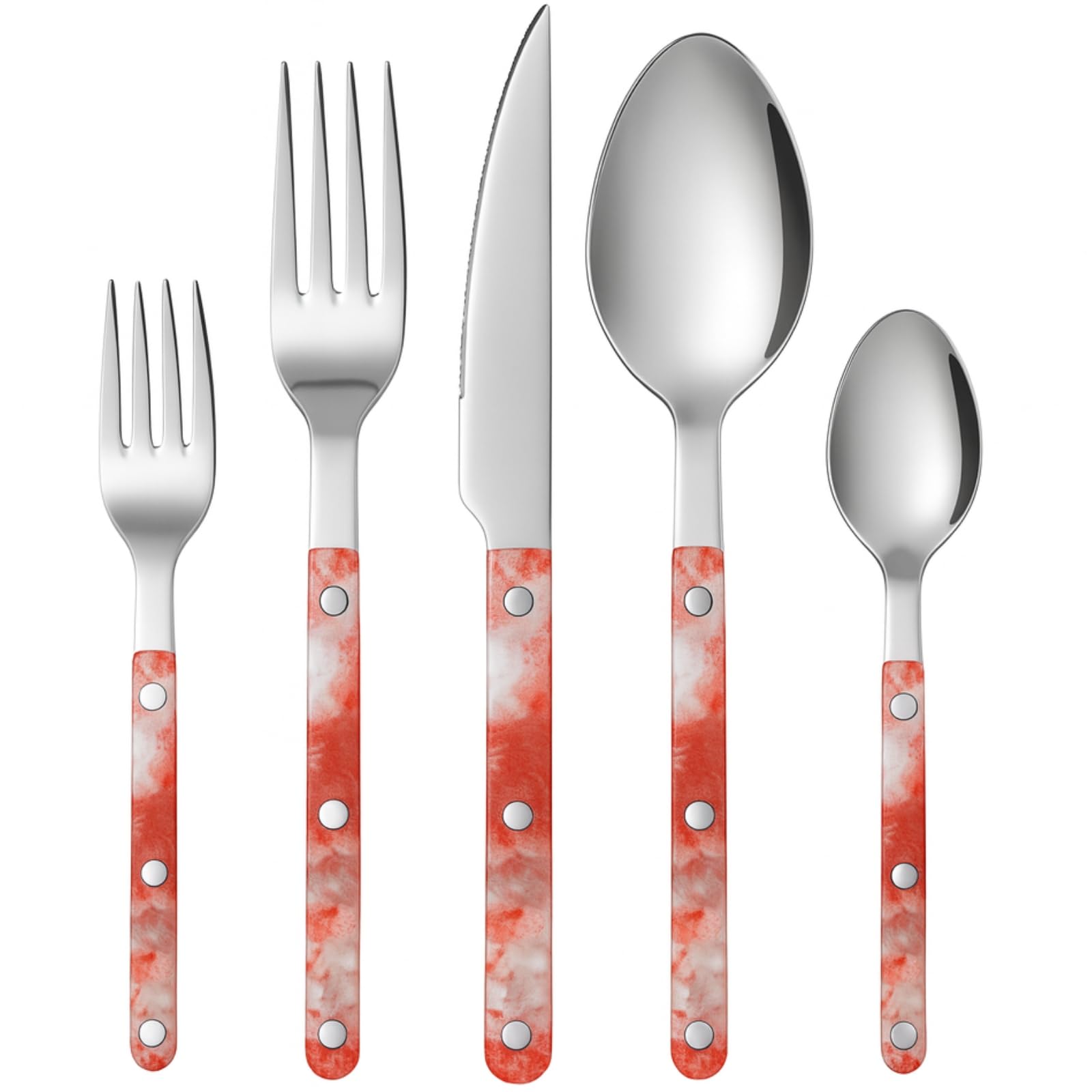 Premium Tortoise Cutlery Set - 20 Piece Stainless Steel -10 Premium Tortoise Cutlery Set - 20 Piece Stainless Steel -10
