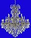 Elegant Lighting 9724G44FG/RC Athena Collection 24-Light Hanging Fixture with Swarovski Strass/Elements Crystals, Gold Finish