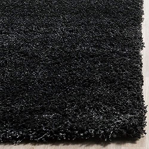 Image of Urban Modern Decor Featuring Soft Shaggy Carpet & Rug for Your Bedroom and Livingroom [Size-6x9 feet & Color-Black].