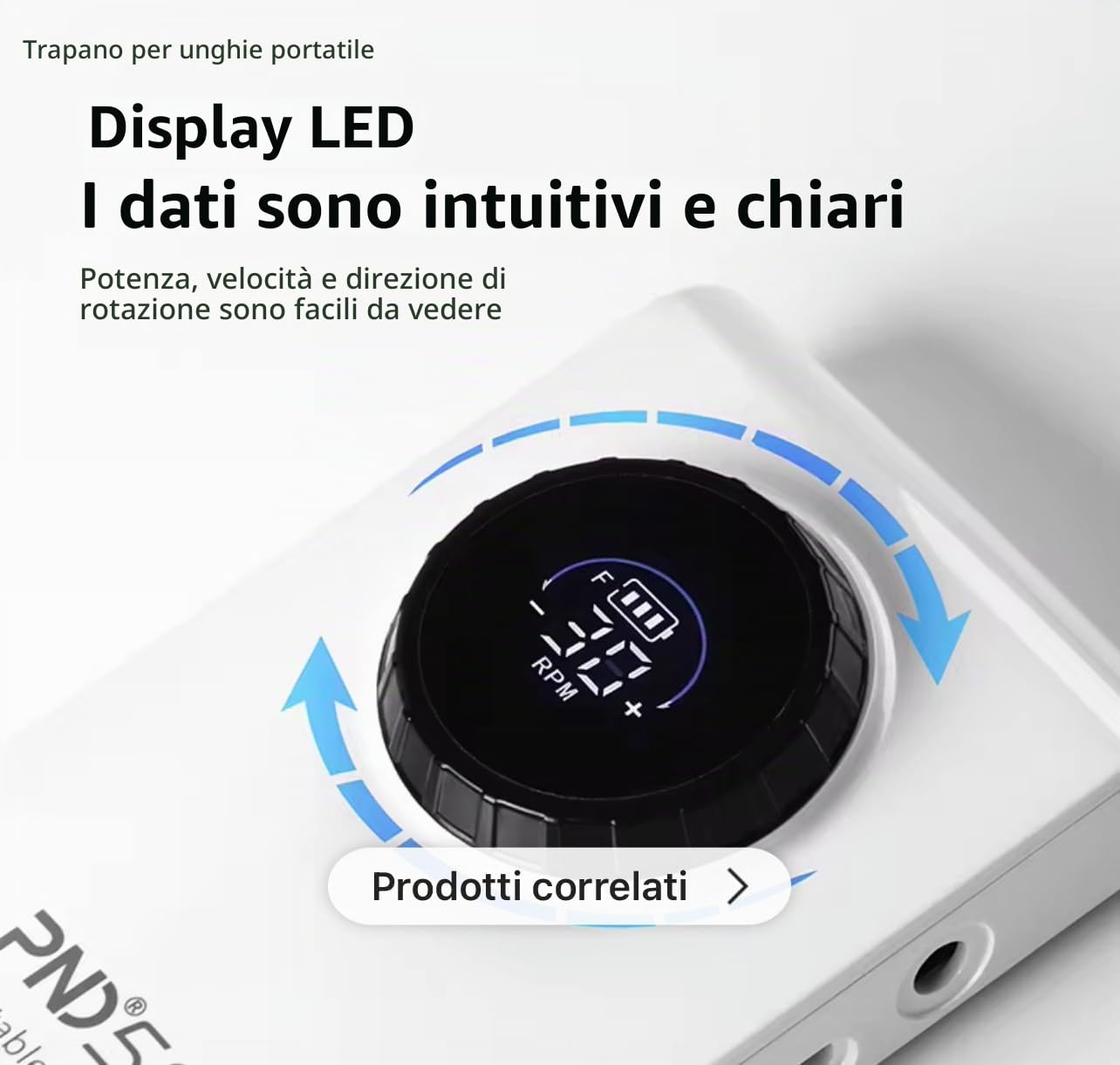Fresa per Unghie Professionale 30000 RPM - Trapano Unghie Elettrico Portatile Senza Fili - 18W Potente e Ricaricabile con Display LCD - Kit Manicure e Pedicure per Gel, Acrilico e Semipermanente