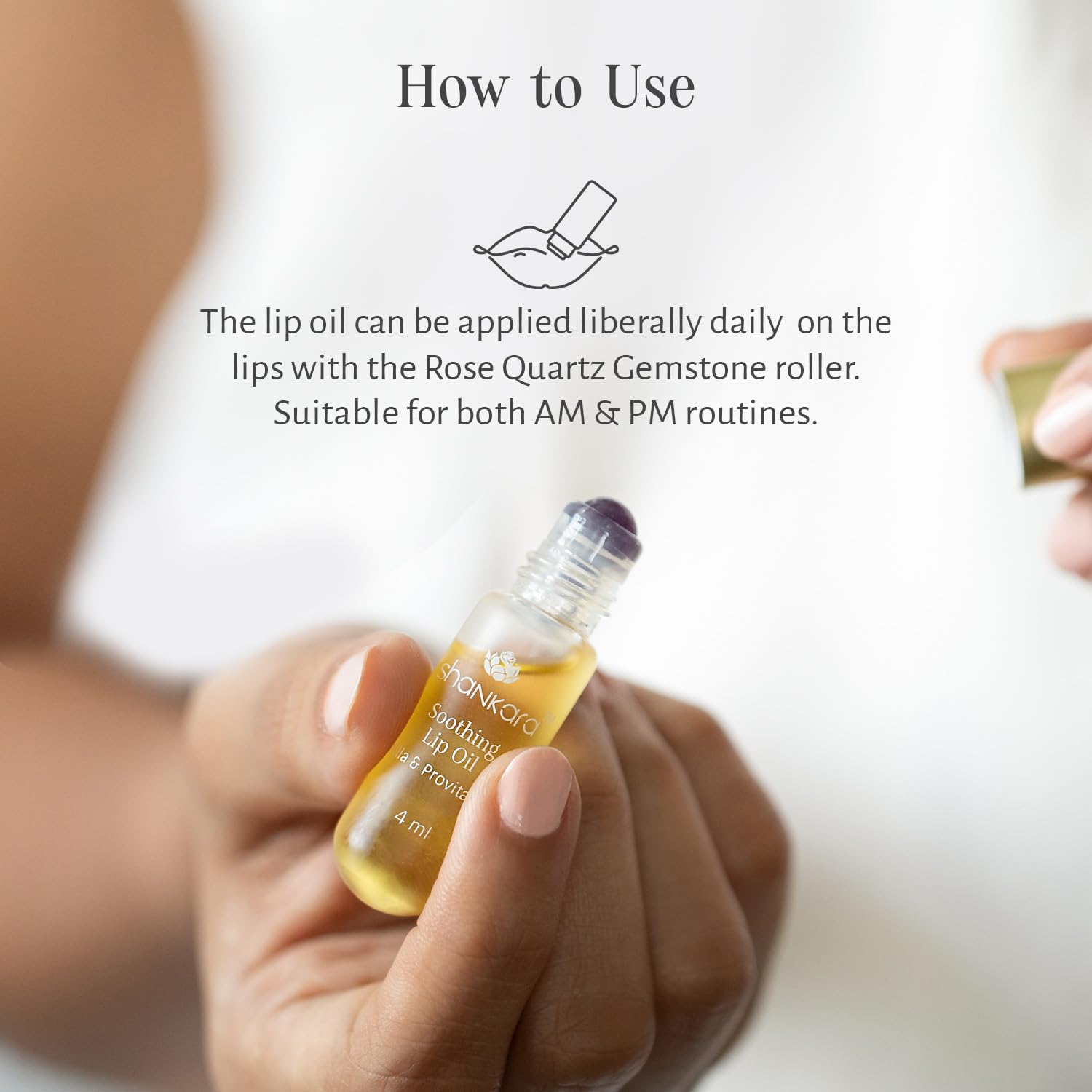 Shankara Unisex Soothing Lip Oil Roll-On for Glossy, Soft Lips with Essential Oils for Hydration, Nourishment & Healing – Travel Size, Sun Protection, No Added Fragrance, Brightening (4ml) 3
