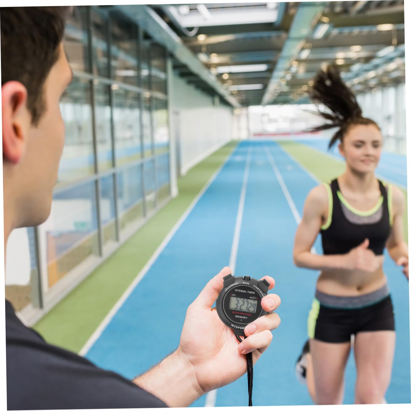 Abaodam 5 Piezas Cronómetro Entrenadores y Jueces Temporizador de Mano Correr y Entrenamiento Cronógrafo Electrónico Resistente y Actividades