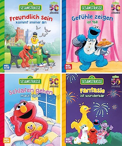 Nelson Mini-Bücher: 4er Sesamstraße 1-4