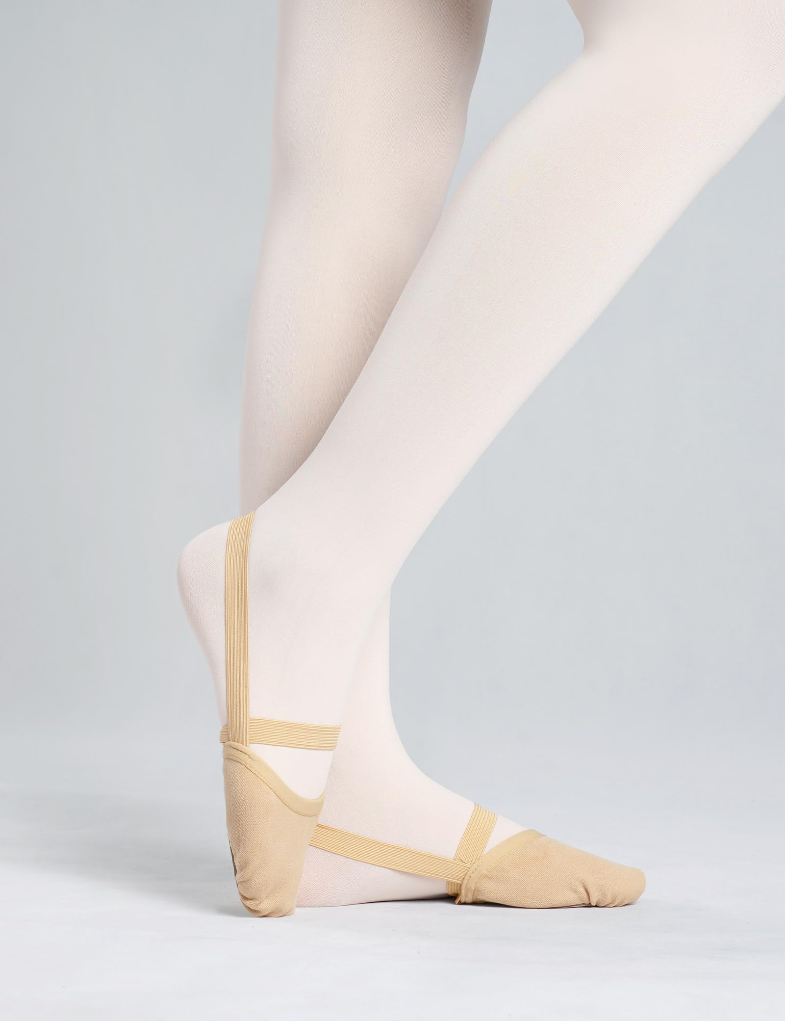 Half Sole Dance Shoes, Elastic Canvas Soft Soled Shoes, Pirute Ballet Shoes Complexion Girls