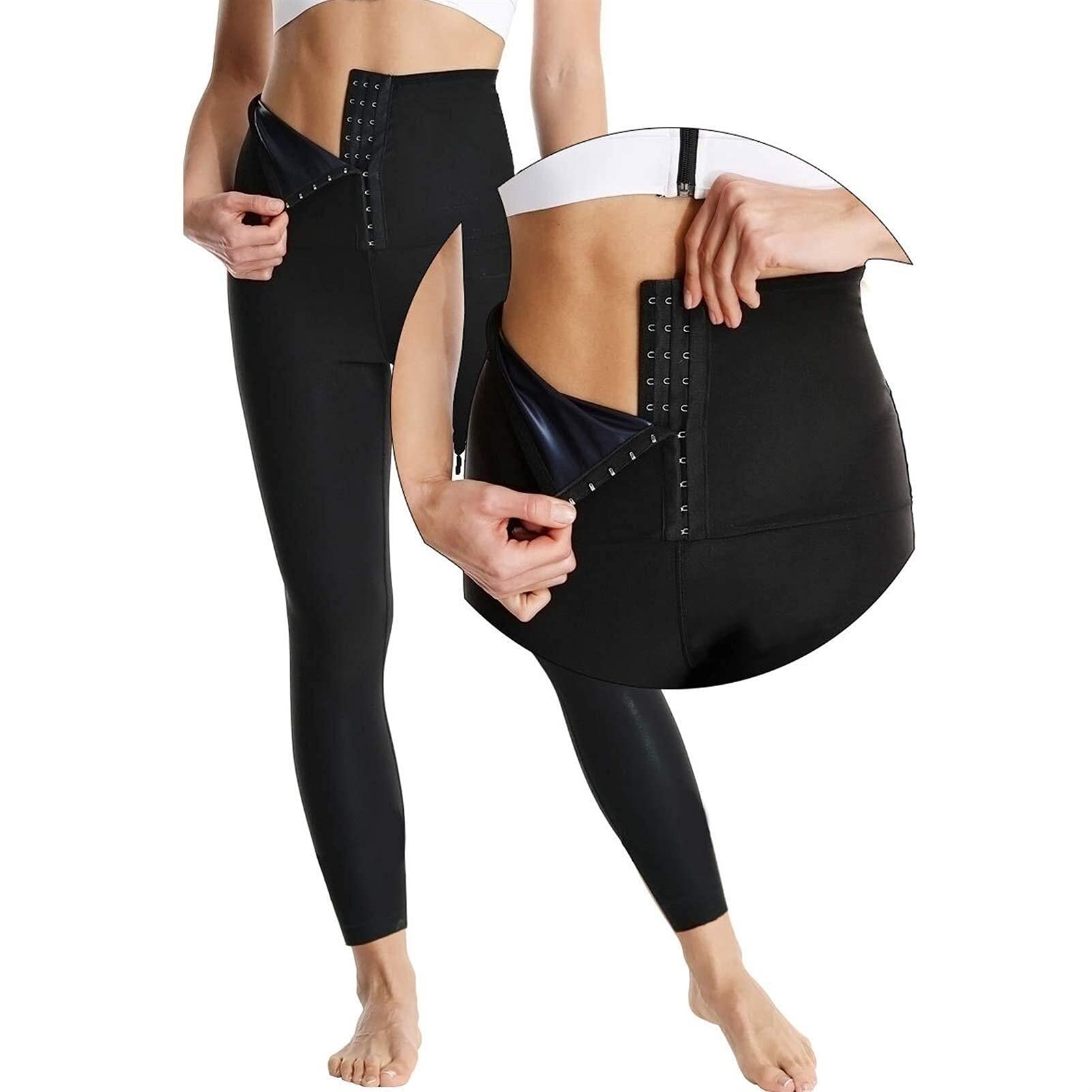 Damskie wyszczuplające sportowe legginsy dresowe spodnie z wysokim stanem sportowe capri push-up spodnie do jogi legginsy strój do sauny