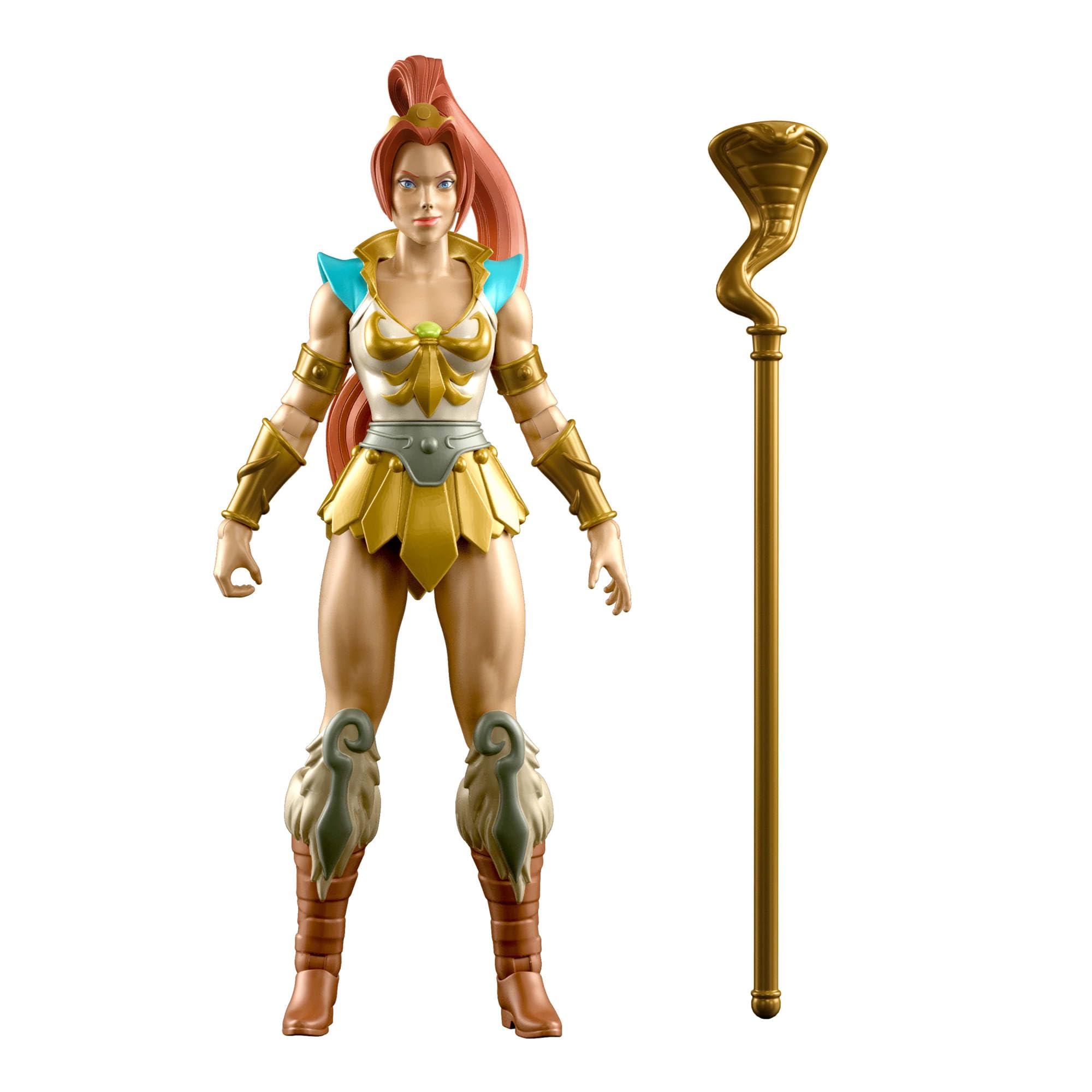 Masters of the Universe Origins - Teela 200X Collezione Cartoon, eorina della serie TV MOTU anni '80, design dettagliato con coda di cavallo e scettro, 6+ anni, JHK00