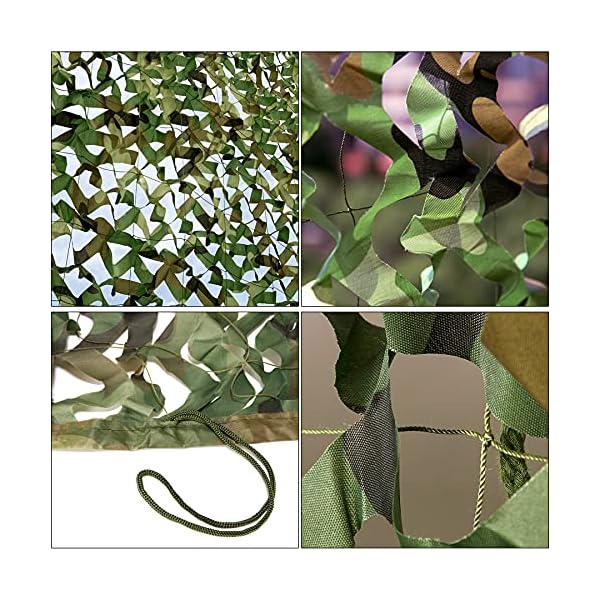 Ginsco Woodland Camouflage Netz Wüste Camo Netz 2 x 6 m 2 x 3 m 1,4 x 6 m 1,4 x 4 m 1,4 x 2 m für Camping Militär Jagd… – Bild 7