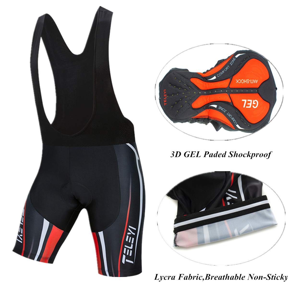 Herren Radtrikot Set, Sommer Jungen Trägerhose Anzüge Mountainbike Radfahren Kleidung Set Radfahren Reiten Trikots Atmungsaktiv
