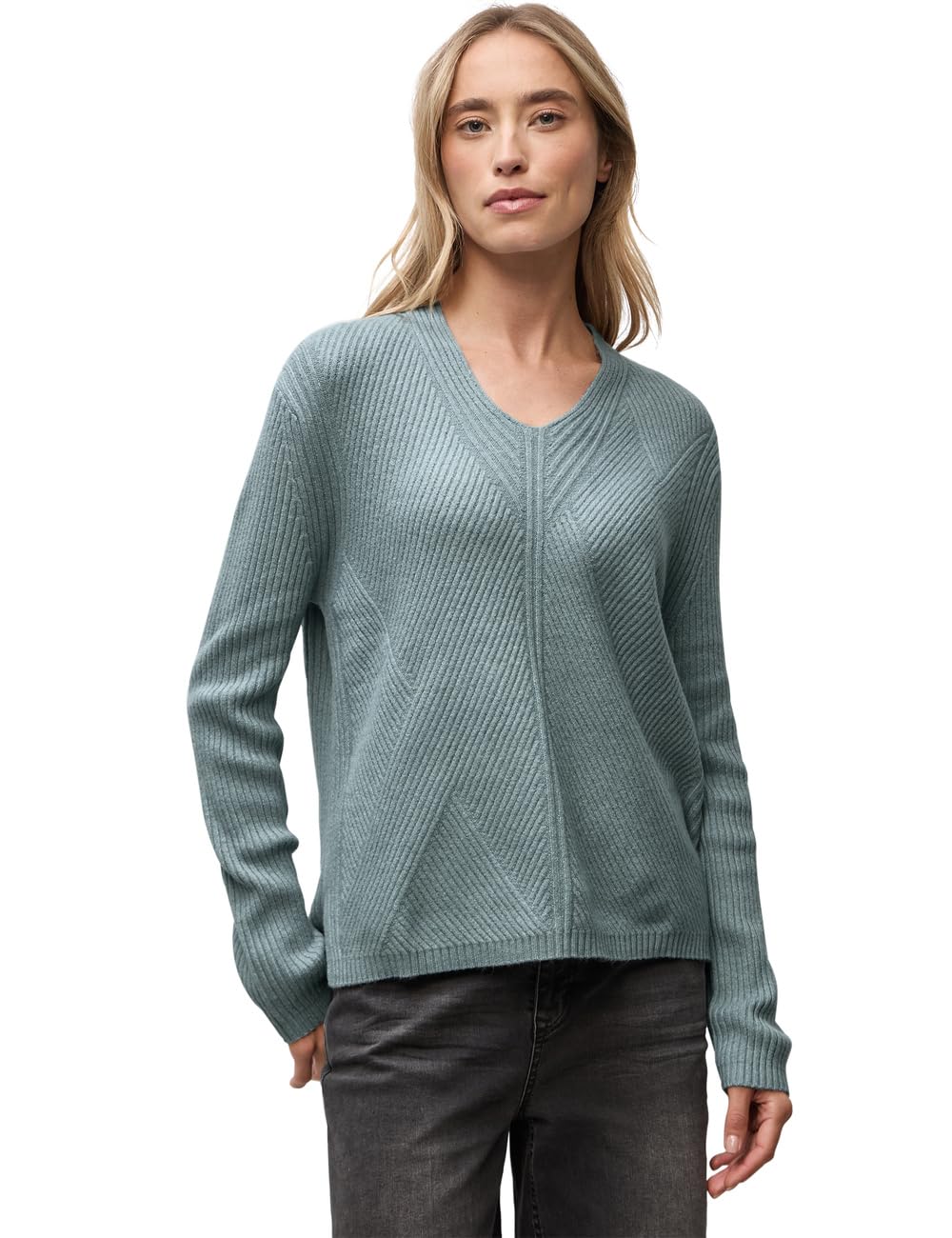 Street One Damen V-Neck Strukturpullover