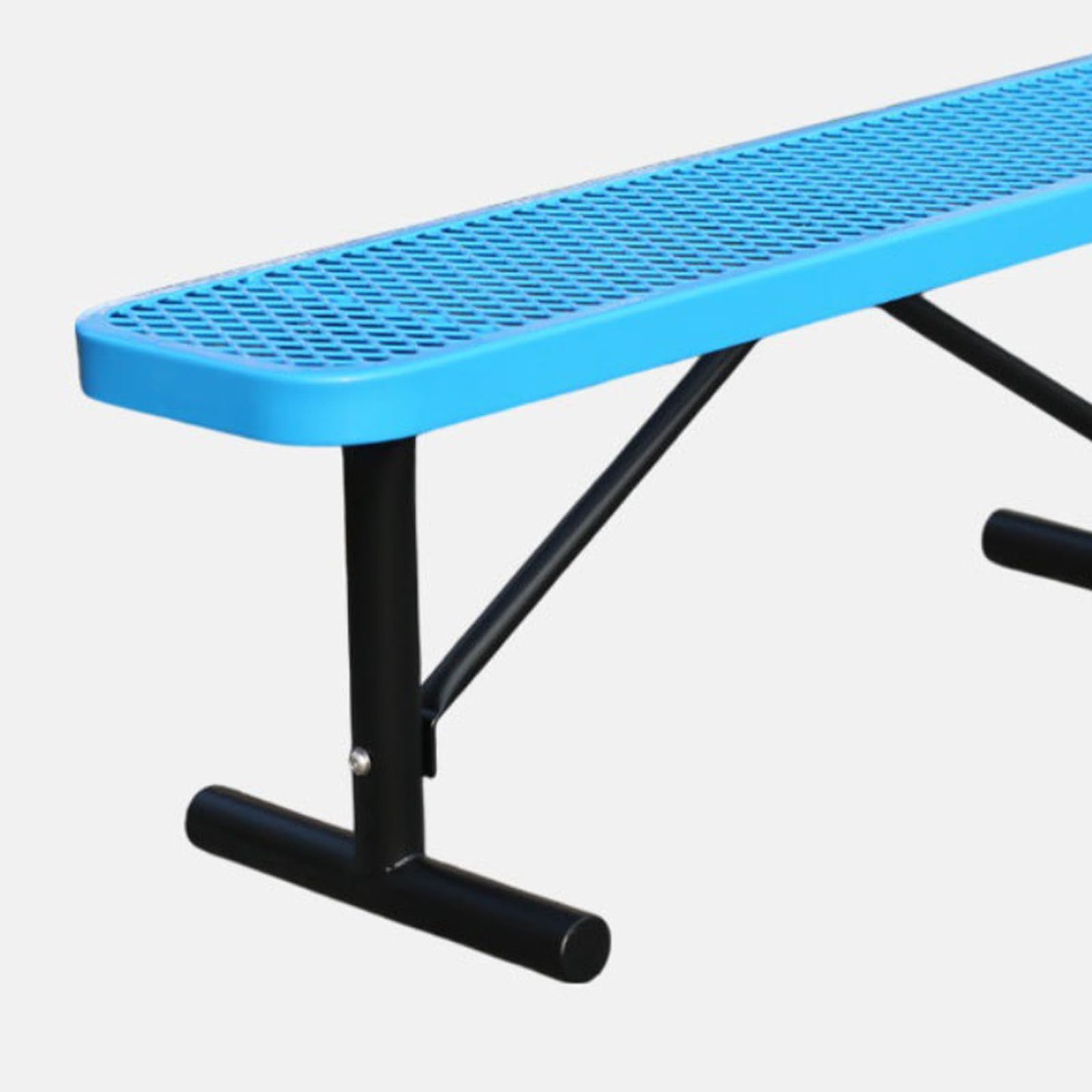 Banco de Parque de Metal Duradero para Espacios al Aire Libre, Marco de Hierro Fundido Resistente, Asiento de jardín para Patio y Porche,Negro,6ft