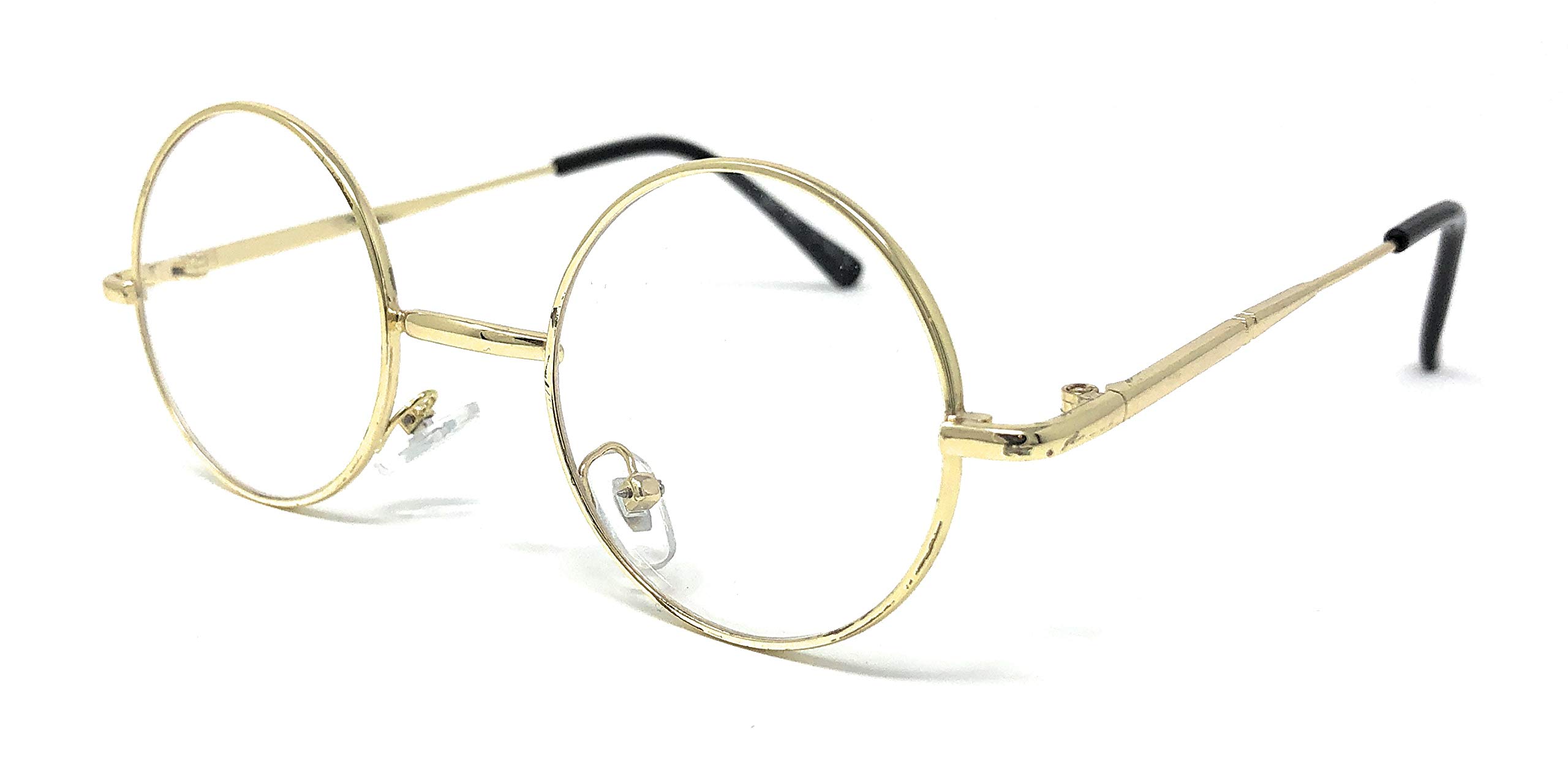 My Shades - Little Children's Kids Classic Retro Round Clear Metal Frame Ages 2 to 6 (Gold Round, Clear)