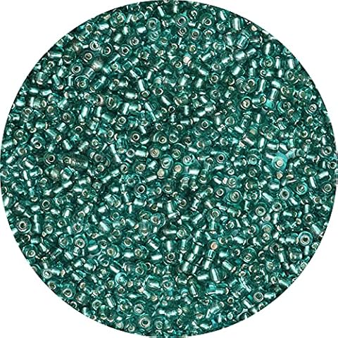 Yholin 2000pcs Glass Seed Beads Bulk,4mm 6/0 Craft Seed Beads Small Pony Beads for DIY Craft Projects Bracelets Necklace Jewelry Making - Blue Green Waist Beads Spacer Beads with Tweezers Cover