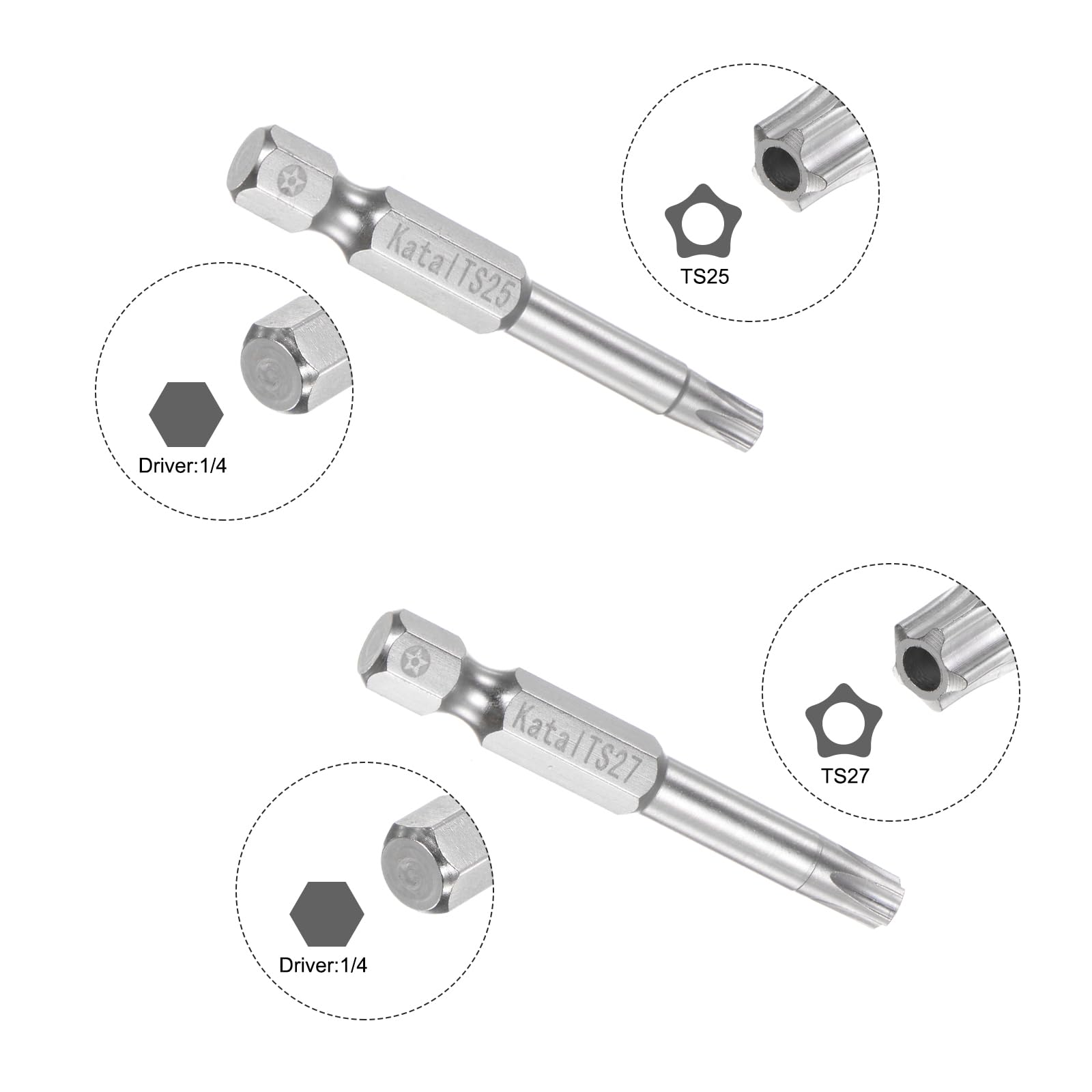 Amazon | CoCud 磁気トルクスビット TS10-TS40頭 6.35 mm六角シャンク