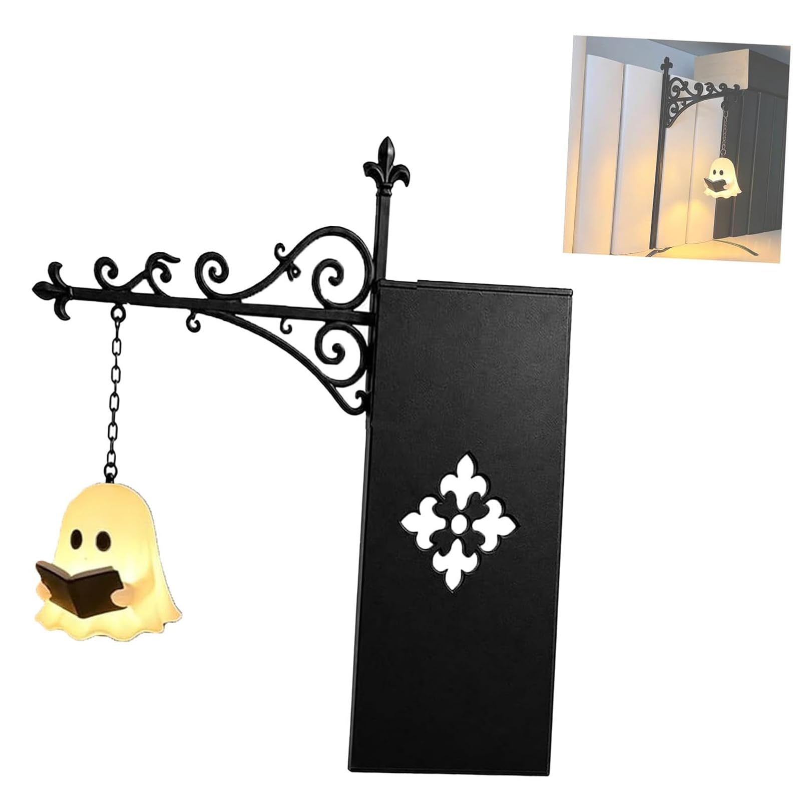 Drtlpmb Multicolor Decorative Bookshelf Lamp, Book Figure Shelf Light With Extended Bracket And Warm Glow For Bookcase, Bedside Shelf, Reader Decor, Home Library Styling Book Corner Light Decor Lamp Reading Corner Home