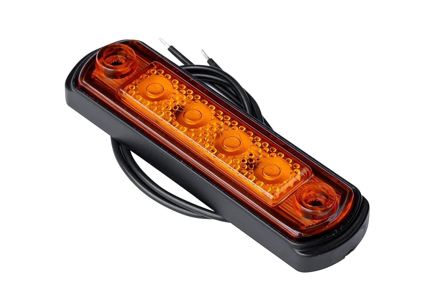 Kit de 4 feux de gabarit LED LD 676 12-24V E9 position latérale lampes avec câbles montage universel rapide usage routier pour remorque camion machine agricole util