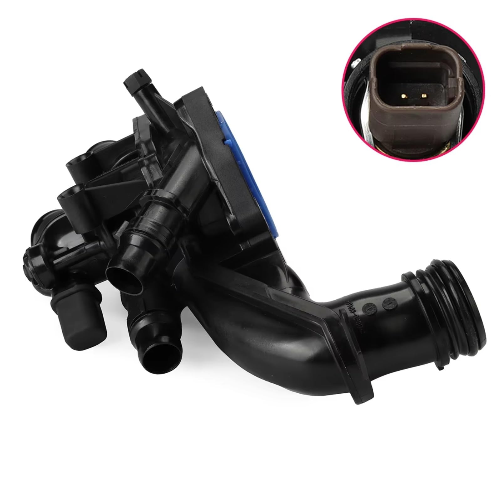Thermostat De Système De Refroidissement De Voiture Compatible Avec Peugeot C3 B618 C4 B7 C5 Pour AIRCROSS C84 C3-XR C6 308 3008 4008 508 5008 1.6T Noir Ensemble Boîtier Thermostat