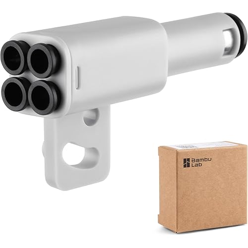 Bamboo Lab 3D Printer Part 4-in-1 PTFE Adapter, Material Pipe Expansion Port, AMS Connect 4 Feeding Modules for Bamboo LAB X1/P1 X1C P1S P1P