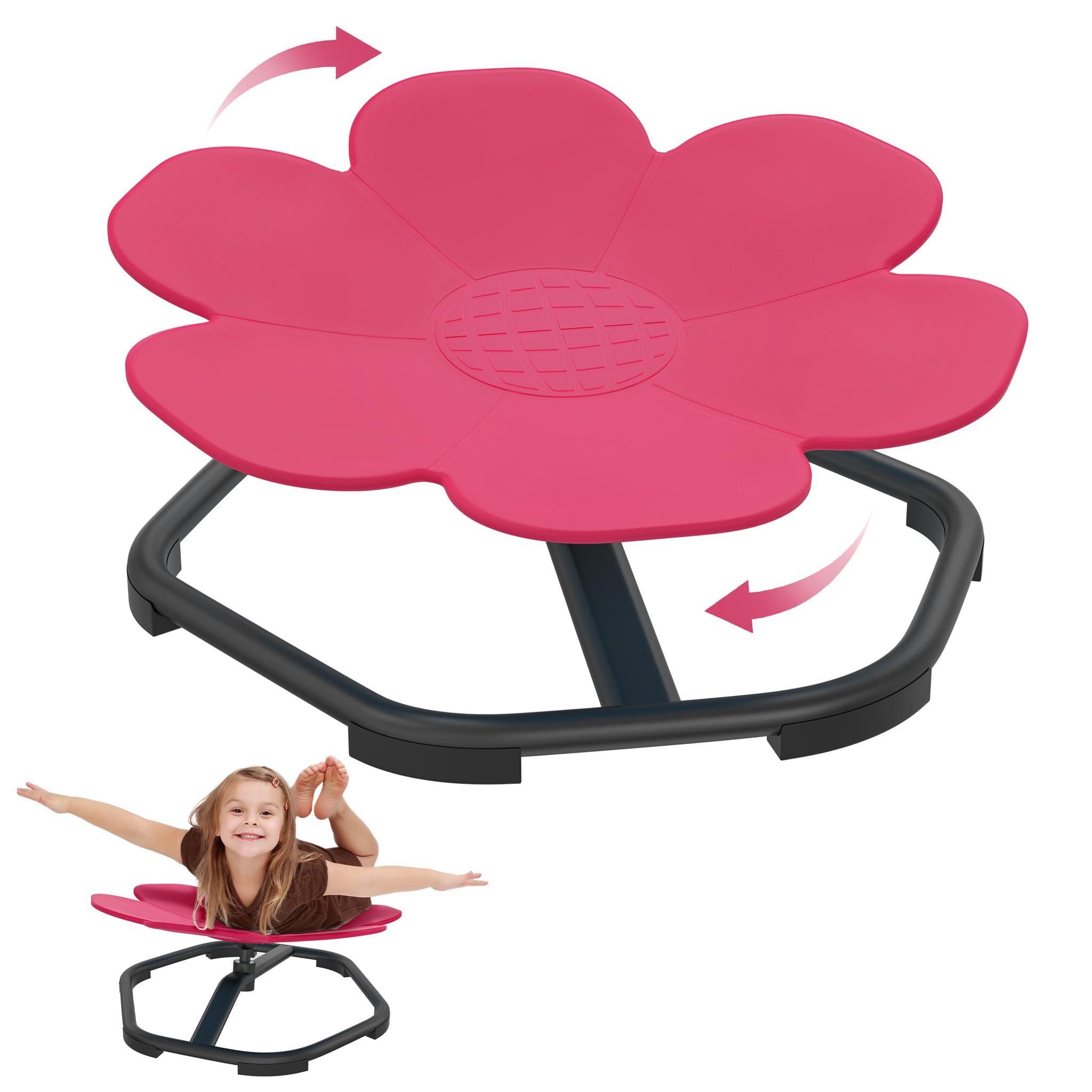 Aufun Sensorischer Drehstuhl für Autismus, Kinder Karussell, Kinderdrehstuhl Training Physische Koordination und Gleichgewicht, Balance Stuhl für Kinder, rutschfeste Metallbasis