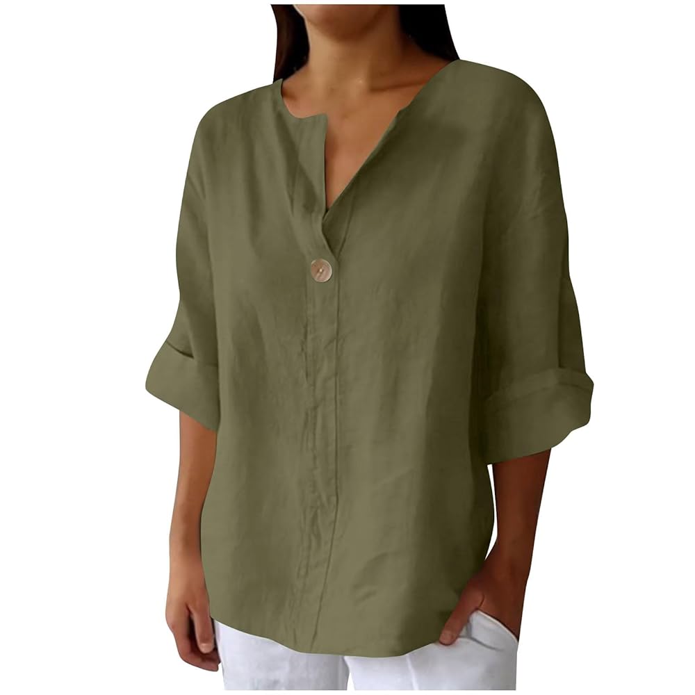 トップス MHL. HIGHCOUNT COTTON LINEN Minibee Women's Cotton Linen Shirt High Low Button Down