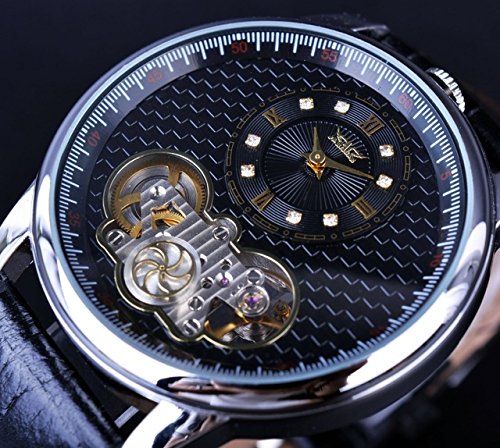 Jaragar Classic Dual Movement Design Automatic Quartz Watches Clock Mens Watch