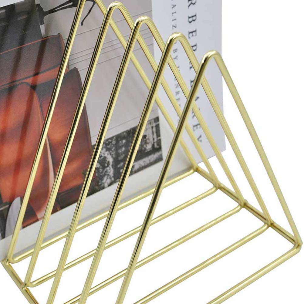 Portariviste Da Terra In Metallo Dorato - Organizer Per Casa E Ufficio - Foto 11