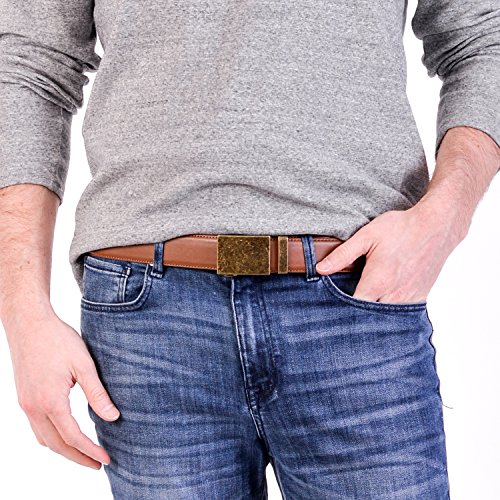 Image of Mission Belt Men's Leather Ratchet Belt, 40mm Metal Collection