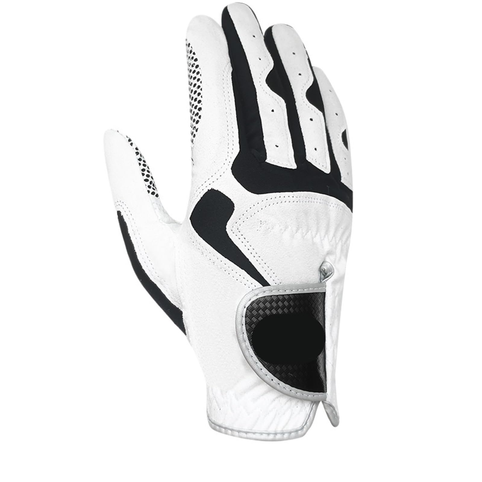 Guanto da golf Guanti da golf 2 pezzi for uomo donna unisex sportivi in ​​tessuto for mano sinistra destra per principianti(Right hand white,Large L 25)