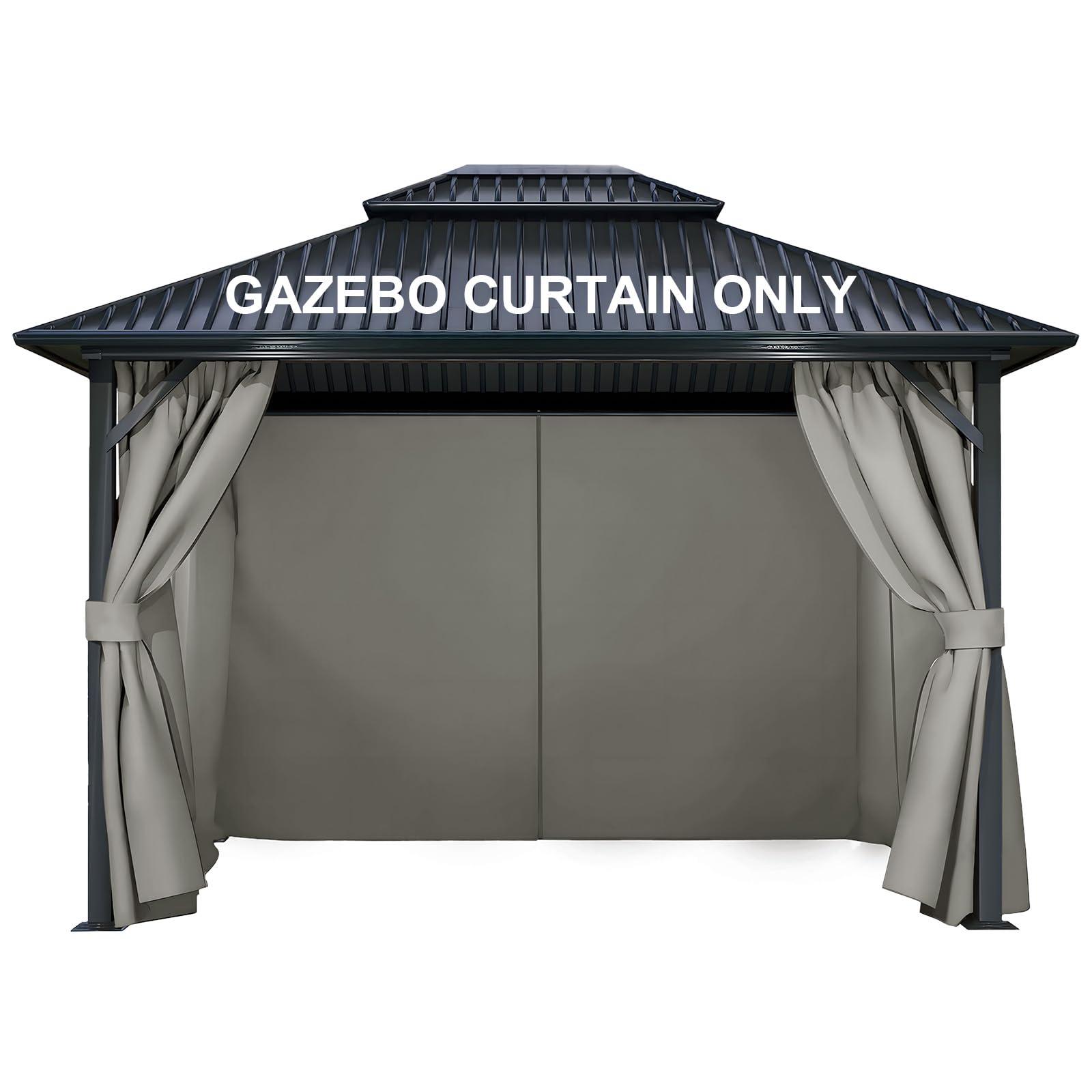 COWVIE 4-Panel 3 m x 3 m Gazebo Replacement Curtains, Patio Privacy Sidewalls with Double Zipper, Replacement for Outdoor Gazebo Canopy (Curtain Only) — image 1