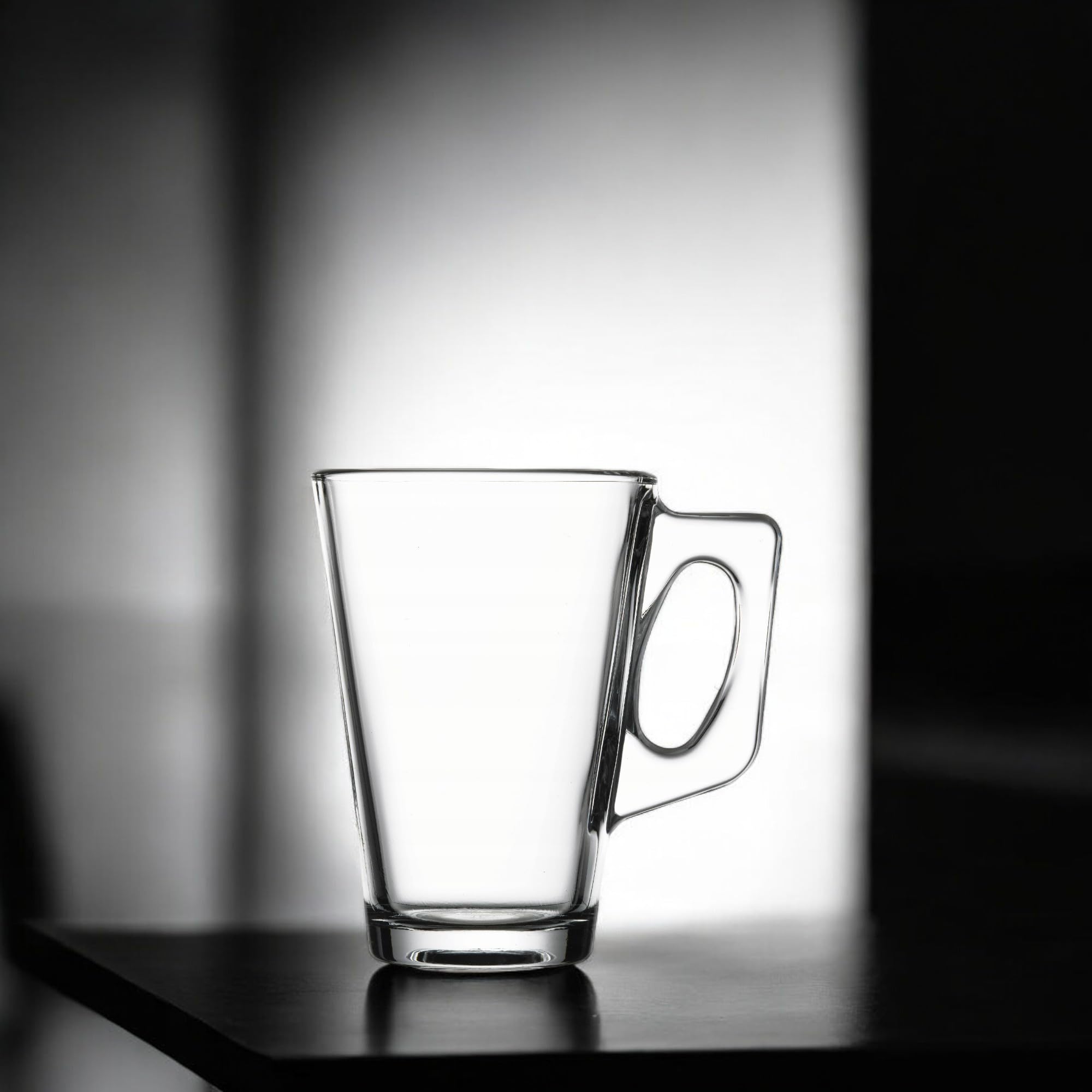 Vasos de té con asa, vasos de té de 250 ml, vasos de café, taza de cristal para latte macchiato, copas de vino caliente, vasos de té con asa, fabricados en Europa (24)