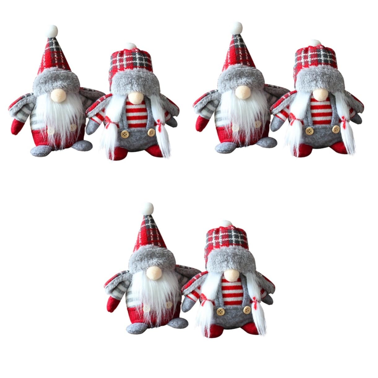 Zerodeko 3sets Puppen GNOME Dekoration Verschiedene GNOME Schmuck Für Weihnachten Parteien 2 Stücke * 3