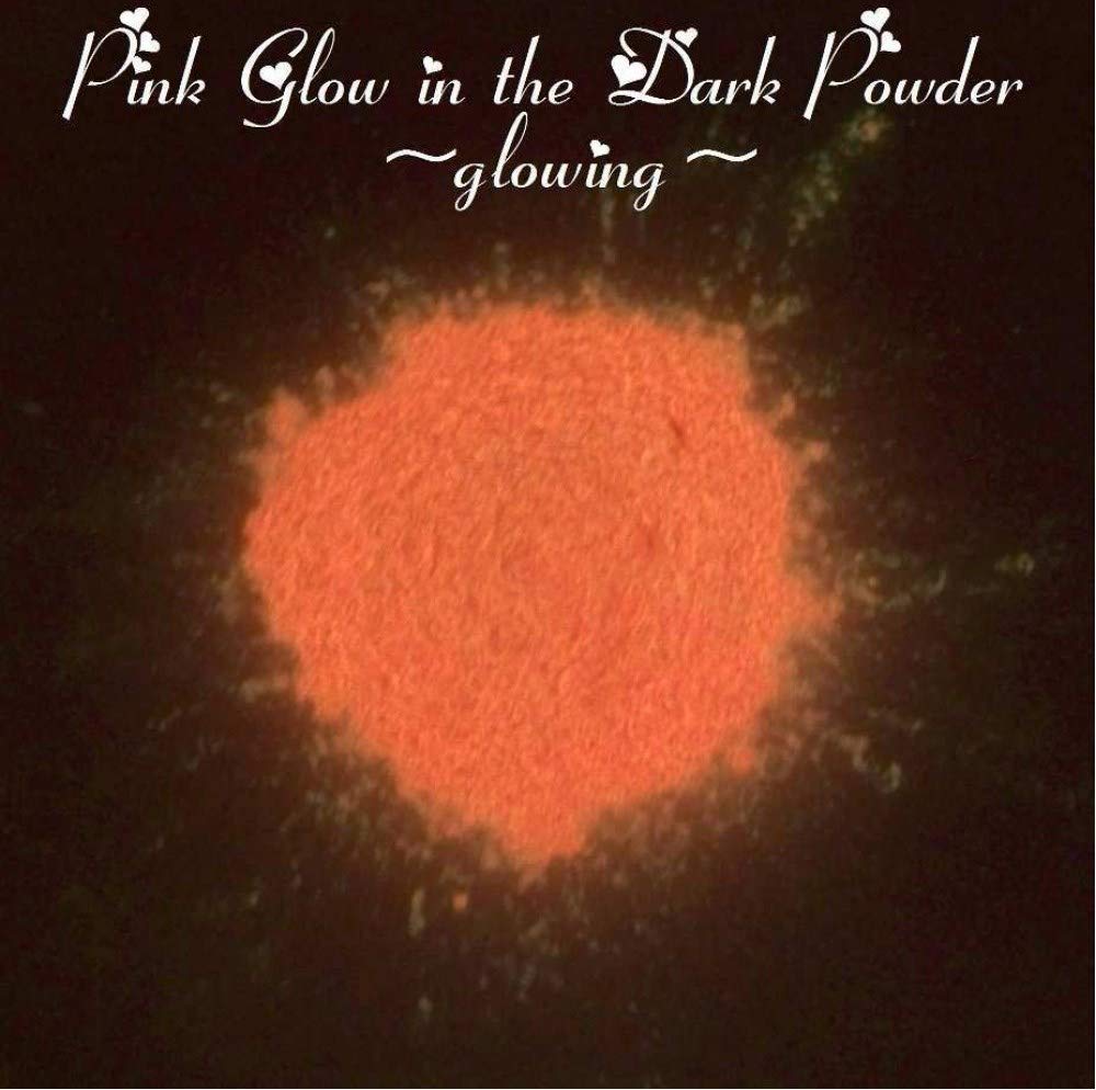 Glow Nest Strontium Aluminate [Premium] Glow in Dark Powder Pigments for Slime, Nails, Hobby, Resin (Pink, 50 Grams)