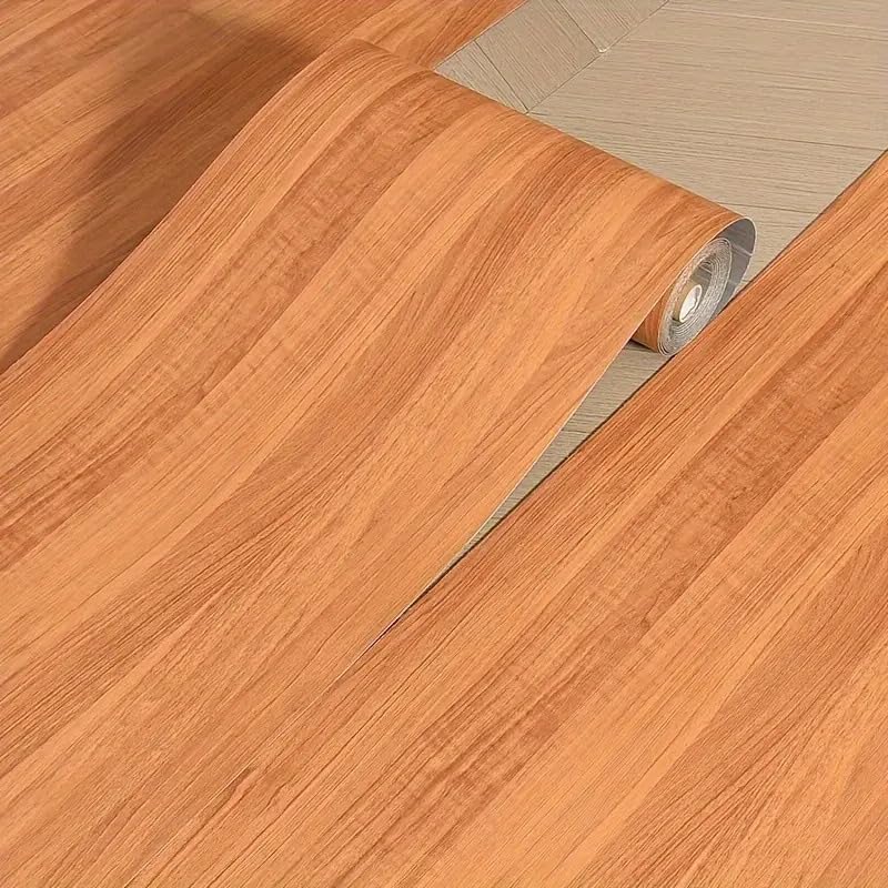 Image of Self-Adhesive Vinyl Flooring & Walls Covering, Waterproof, Removable Oil-Resistant Floor Sticker,Peel Stick Wallpaper for Kitchen Living Room Floor Stickers (Brown, 60 x 121 cm)