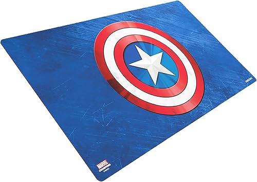 Tapete de juego Marvel Champions Captain America  Tapete de goma antideslizante de 24 x 14 pulgadas  Diseñado para su uso con Marvel Champions The