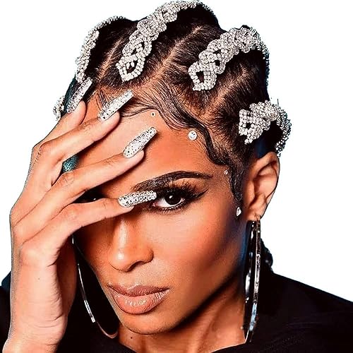 Miniatura 4 de STONEFANS 3pcs rhinestone headpiece, braided headband, hair accessories for women, wedding, everyday, HIP HOP, beautiful things, hair styling,