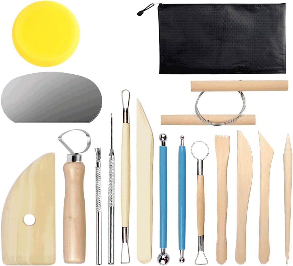 Pottery Tool Kit 17pcs Polymer Clay Tools, Modeling Clay
